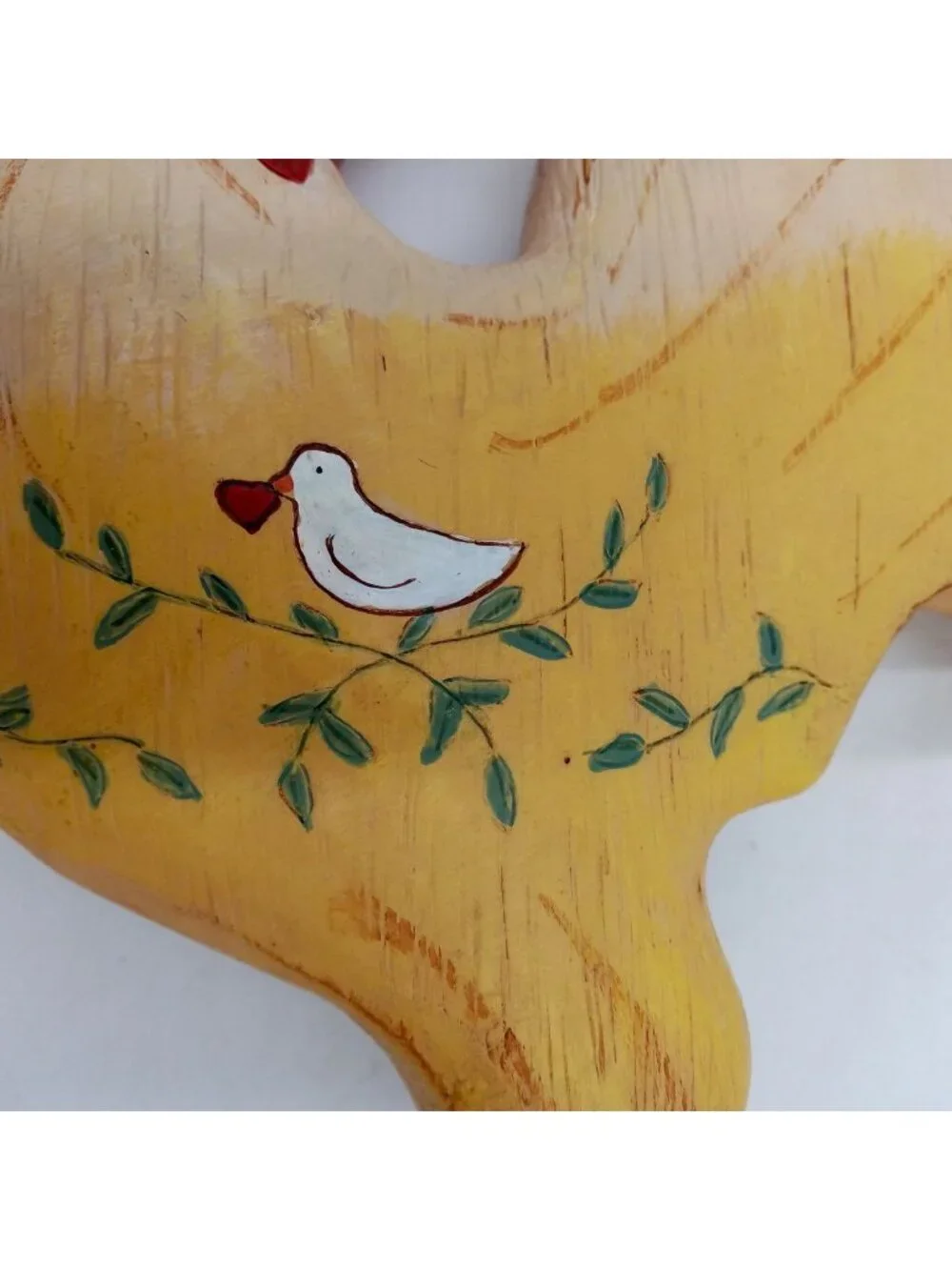 Folk Art Rooster Chicken Russ Berrie Bird Heart Country Farm Decor